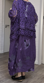 Moonshine oversized de modieuze kleuring  katoen KANTEN top apart stretch /in meerdere kleuren