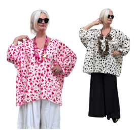 ITALIA MODA oversized katoen mousseline tuniek/top /in meerdere kleuren