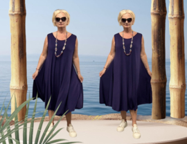 ITALIA oversized A-lijn viscose jurk  stretch/in meerdere kleuren