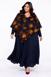 ITALIA oversized  wolmix korte poncho/in meerdere kleuren