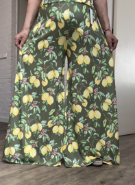 ITALY Mode jersey viscose  wijde broek apart /zeer rekbaar