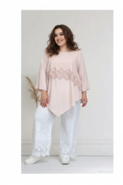 Moonshine linnen/katoen A-lijn tuniek/ geborduurd / in meerdere kleuren