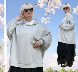 Sissi jersey viscose tuniek met capuchon stretch apart