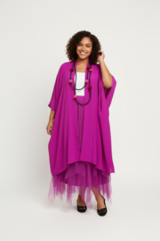 AKH oversized chique A-lijn blazer/vest met zakken apart