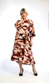 AKH oversized viscose A-lijn jurk apart / in meerdere kleuren