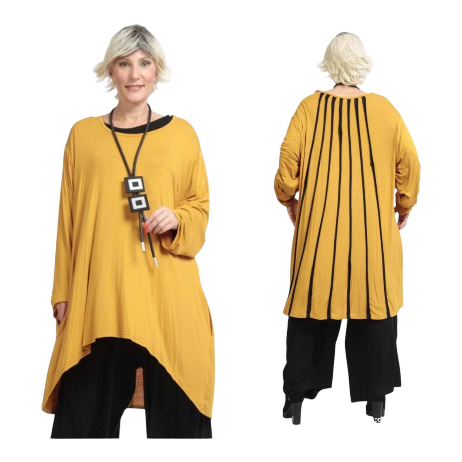AKH oversized viscose tricot  A-lijn tuniek apart stretch