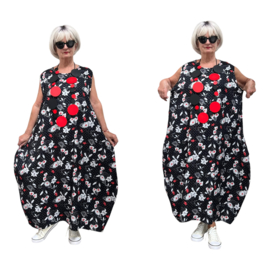AKH oversized viscose jurk met zakken apart