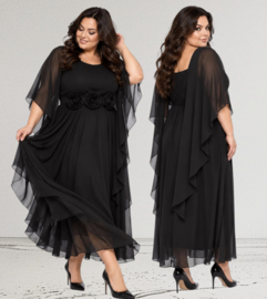 ITALIA MODA oversized chiffon A-lijn met bloemen/ apart/in meerdere kleuren