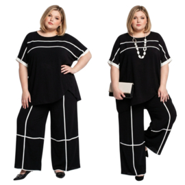 ITALIA MODA oversized viscose mix tuniek + broek stretch