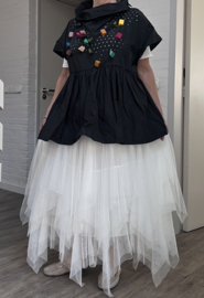 LUUKAA  taft A-lijn top zwart