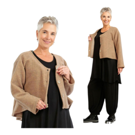 AKH oversized A-lijn blazer/vest apart stretch