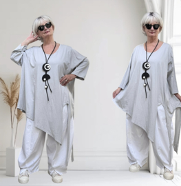 Moonshine oversized  katoen tricot tuniek apart stretch