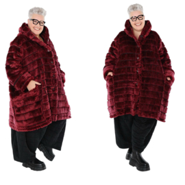 AKH oversized ballon winterjas van knuffelige pluche kwaliteit