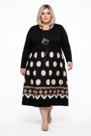 ITALIA MODA katoen/viscose jurk met zakken /stretch