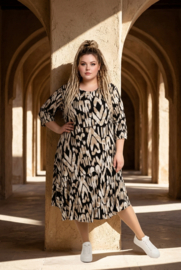 AKH viscose A-lijn jurk met zakken /apart stretch
