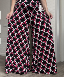 ITALY Mode jersey viscose  wijde broek apart /zeer rekbaar