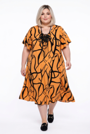 Naveed oversized viscose A-lijn jurk 