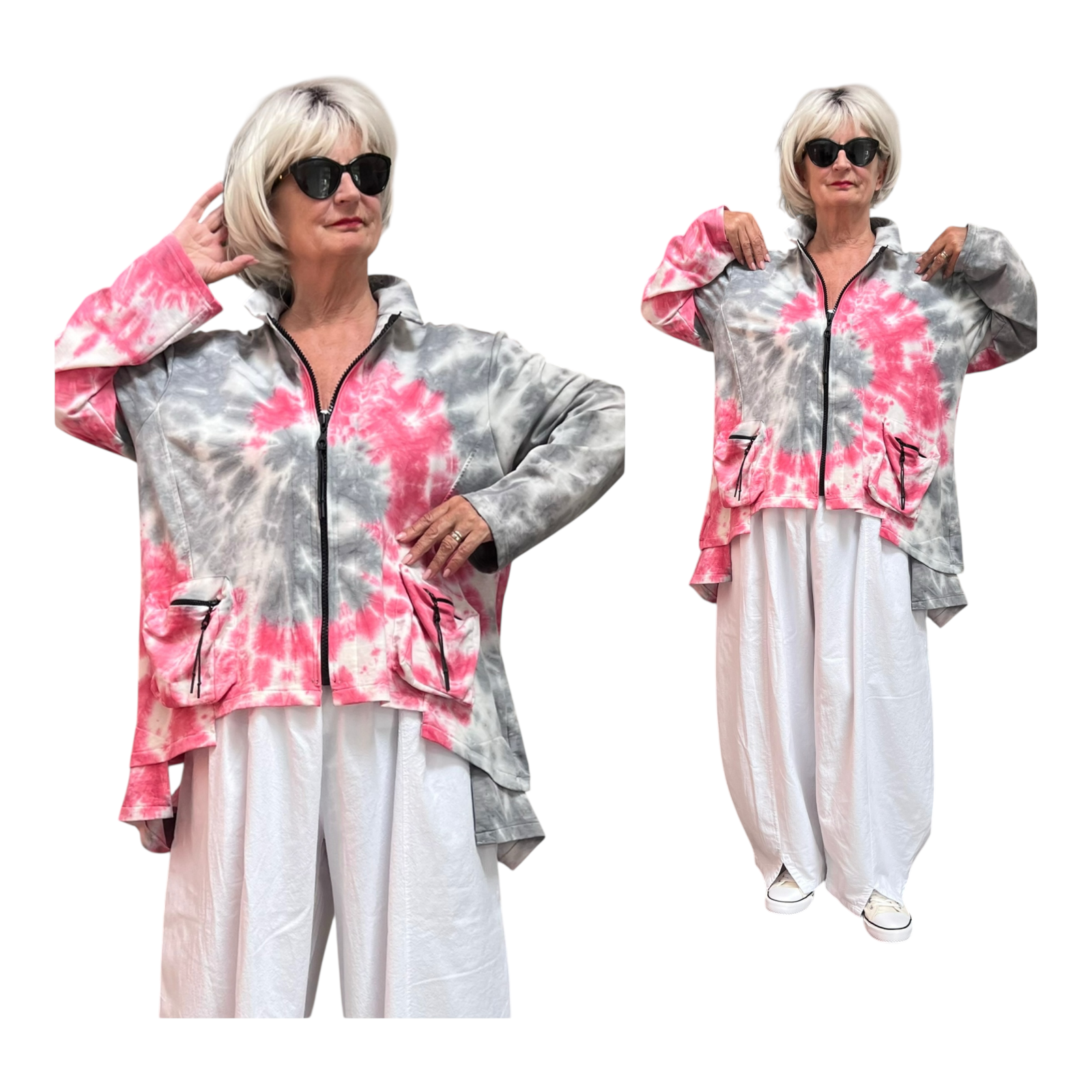 Zedd Plus de modieuze kleuring viscose A-lijn blazer/vest stretch