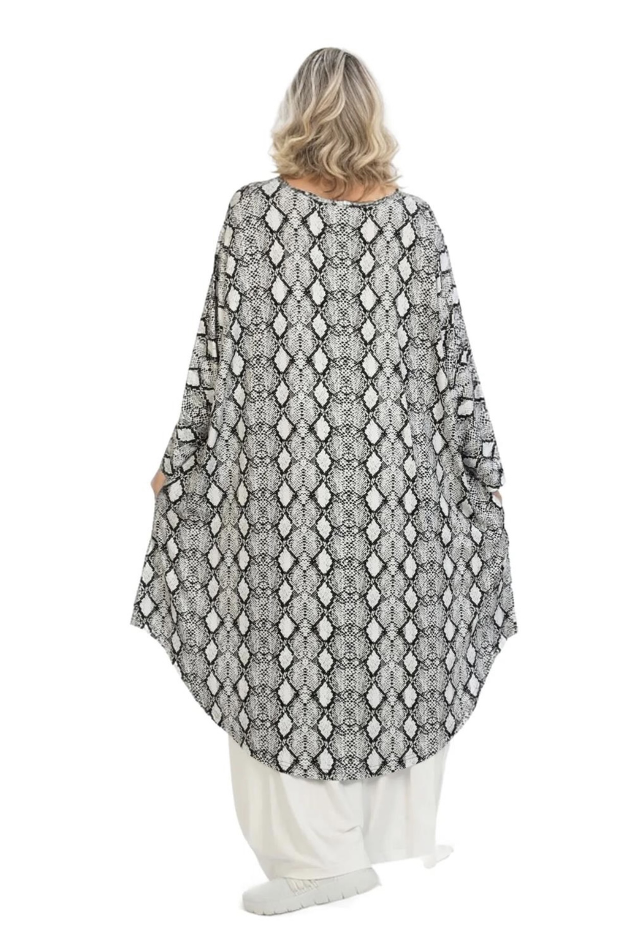 AKH oversized viscose A-lijn tuniek/jurk /apart/stretch
