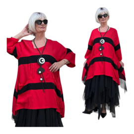 Zedd Plus oversized viscose tuniek/top met zakken apart