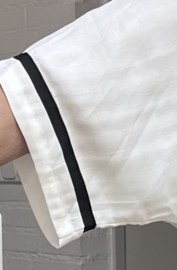 SINNE design.. A- lijn viscose top/tuniek/wit/zwart