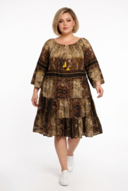 UNIDIVA polysilk A-lijn zomer jurk apart