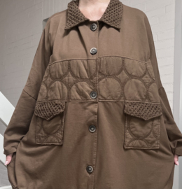 ITALIA  MODA oversized katoen fijn corduroy blazer/jas /stretch/apart/in meerdere kleuren