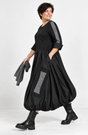 Vincenzo Allocca oversized katoen ballonjurk met sjaal apart/stretch zwart