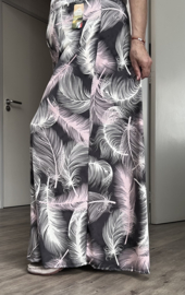 ITALY Mode jersey viscose  wijde broek apart /zeer rekbaar