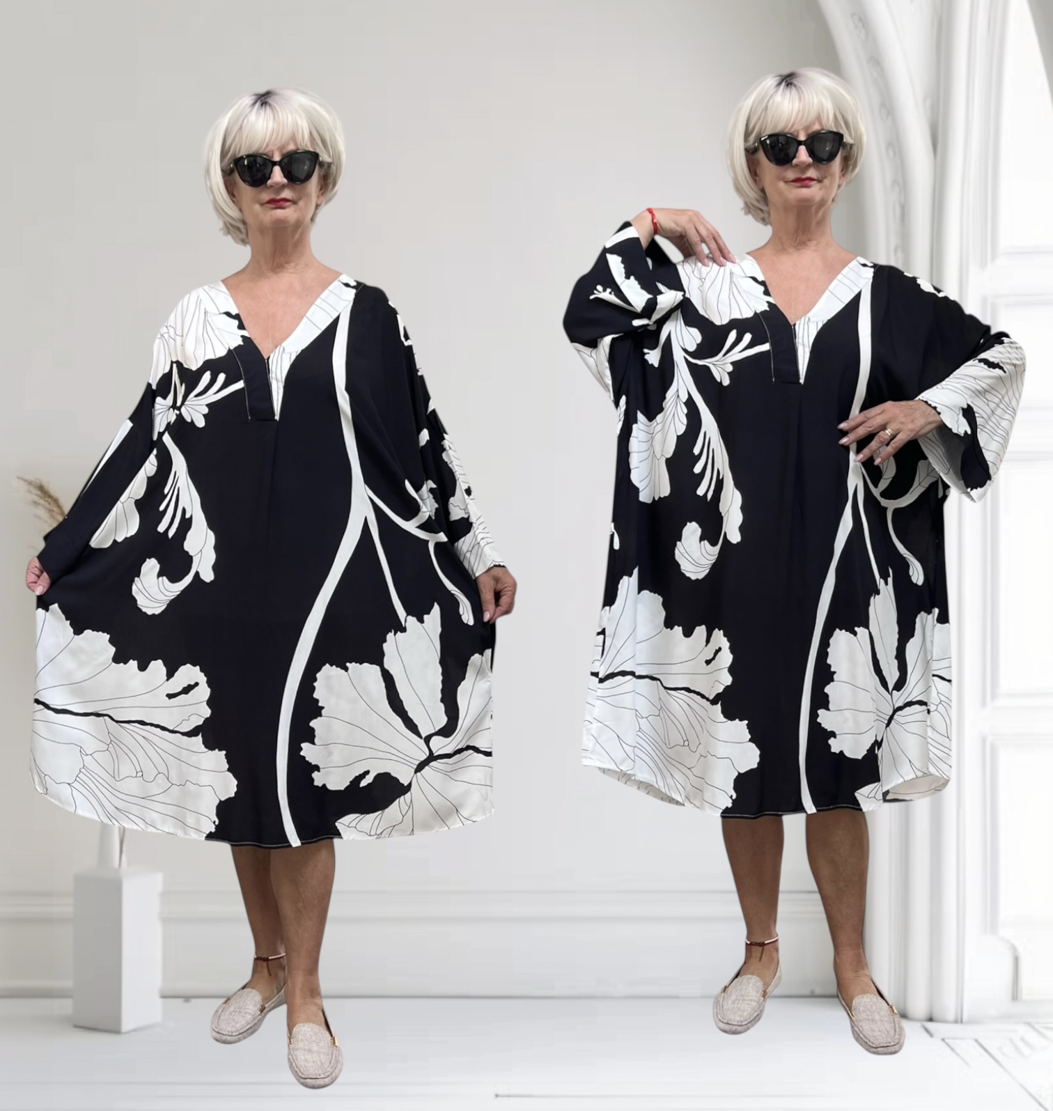 Vincenzo Allocca oversized viscose jurk/tuniek