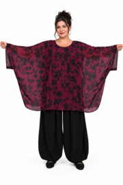 ITALIA MODA oversized chiffon tuniek/ poncho/gevoerd//in meerdere kleuren 