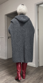 amandine oversized  super zacht bouclé gebreide vest met capuchon  /in meerdere kleuren