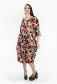 AKH viscose A-lijn jurk met zakken apart stretch