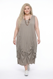 Moonshine katoen A-lijn jurk stretch