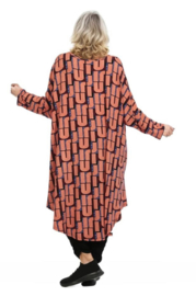 AKH oversized viscose asymmetrisch A-lijn tuniek apart stretch