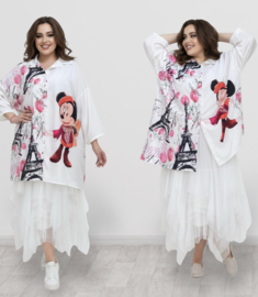 ITALIA oversized viscose blouse/hemd