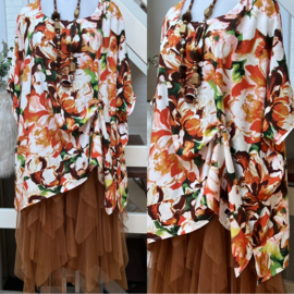 Martha oversized viscose poncho/tuniek/wrap apart   (extra groot)