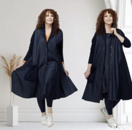 dYb jersey viscose /tencel jeans A-lijn tussenjas /stretch