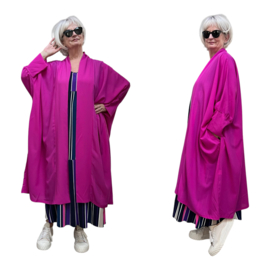 AKH oversized chique A-lijn blazer/vest met zakken apart