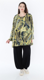 AKH oversized jersey viscose  mix A-lijn tuniek apart  stretch
