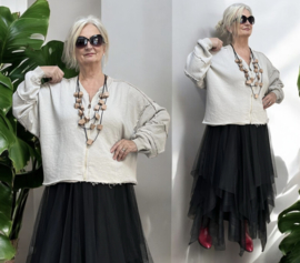 Sweet Lover oversized fijne joggingstof vest  stretch/in meerdere kleuren