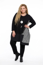 Vincenzo Allocca oversized viscose A-lijn tuniek tuniek zwart/wit