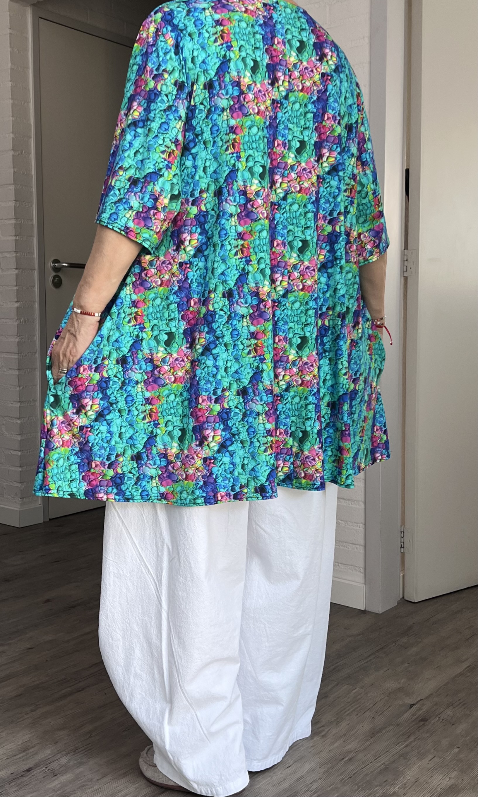 Naveed  oversized viscose jersey A-lijn jurk stretch