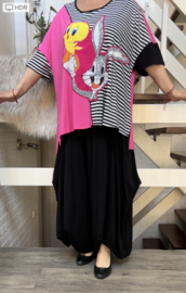 GN-G oversized katoen A-lijn  top/tuniek met capuchon