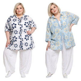 ITALIA oversized viscose zomer blouse/top/in meerdere kleuren