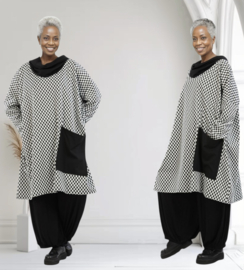 AKH oversized viscose mix ballon jurk apart/tuniek/stretch
