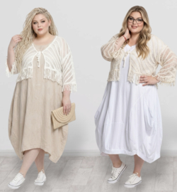 ITALIA MODA  oversized katoen BOHO korte vest  stretch/in meerdere kleuren