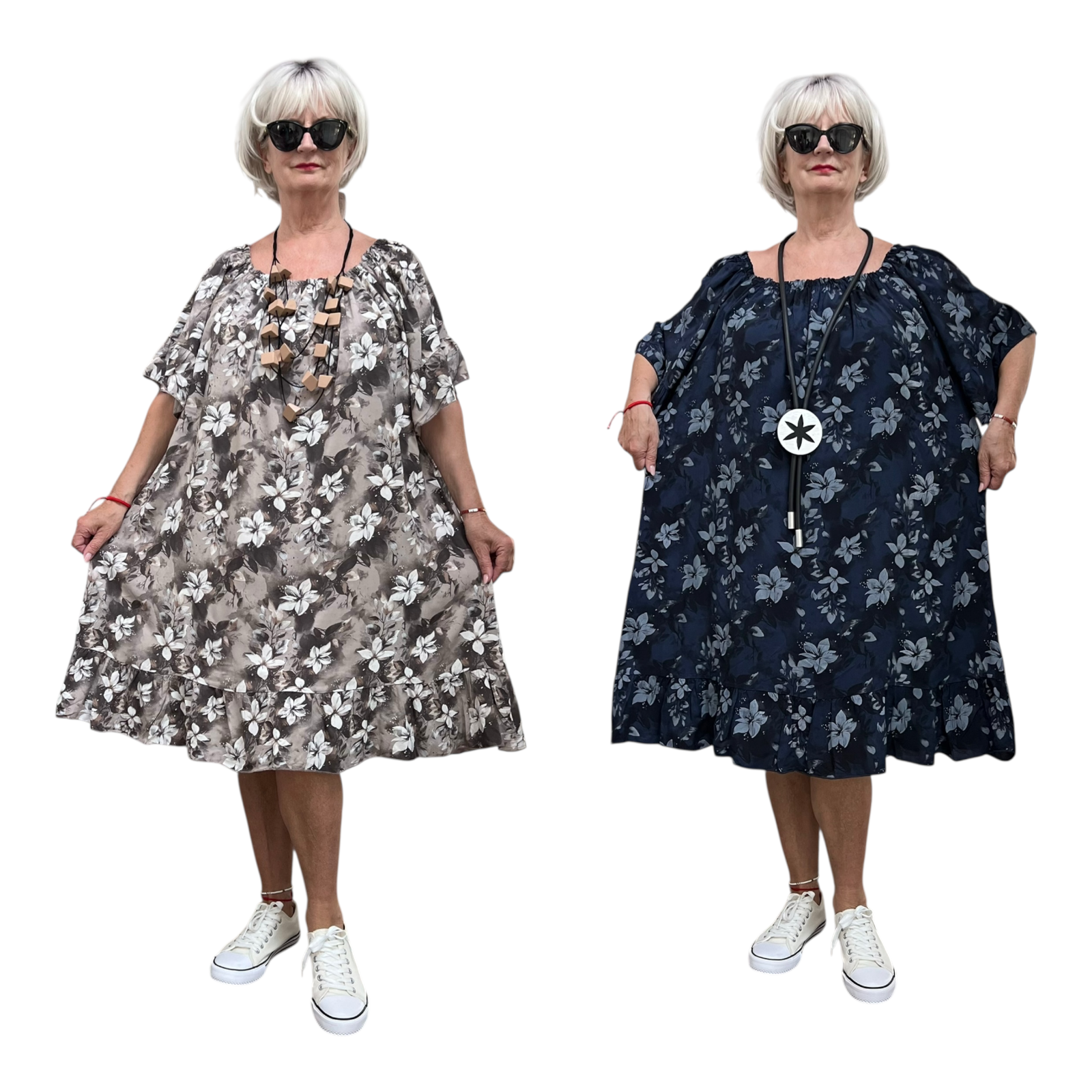 ITALIA oversized viscose A-lijn zomer jurk/in meerdere kleuren