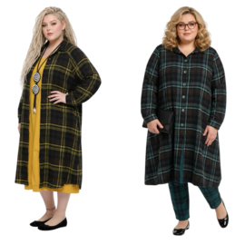 Zedd Plus viscose A-lijn hemd/tuniek/vest  met zakken/in meerdere kleuren