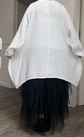 ITALIA MODA oversized mousseline katoen A-lijn tuniek